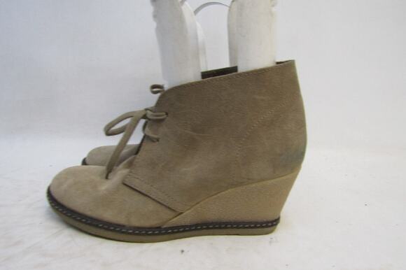 J.CREW Shoes - J Crew Womens Size 8 M Brown Suede Wedge Fashion Ankle Boots Bootie